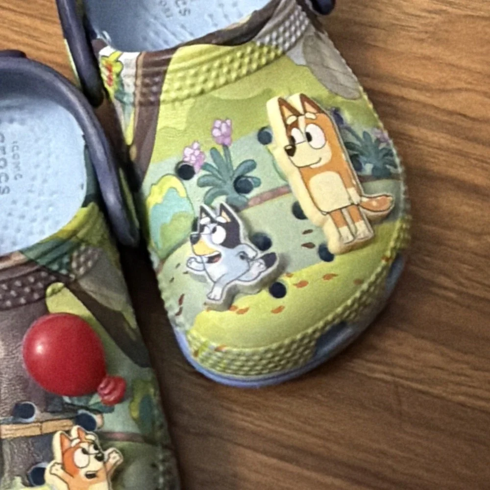 Crocs Baby Girls/boys 5C 5 Disney Boys Healer Slip In Shoes Clogs Blue VGC